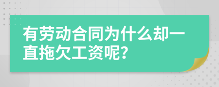 有劳动合同为什么却一直拖欠工资呢？