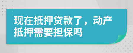 现在抵押贷款了，动产抵押需要担保吗