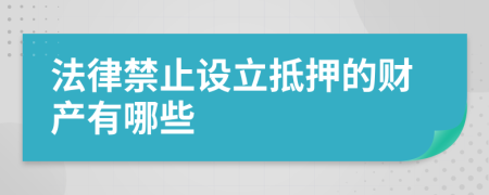 法律禁止设立抵押的财产有哪些