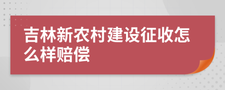 吉林新农村建设征收怎么样赔偿