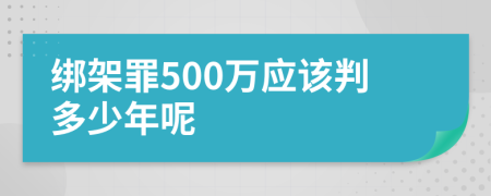 绑架罪500万应该判多少年呢