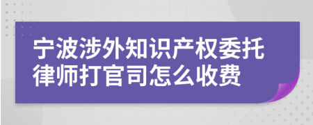 宁波涉外知识产权委托律师打官司怎么收费