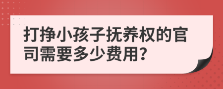 打挣小孩子抚养权的官司需要多少费用？