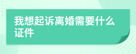 我想起诉离婚需要什么证件