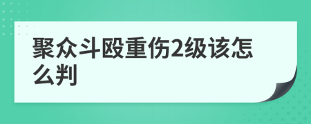 聚众斗殴重伤2级该怎么判