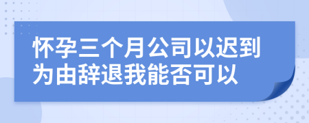 怀孕三个月公司以迟到为由辞退我能否可以