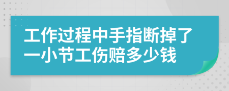 工作过程中手指断掉了一小节工伤赔多少钱