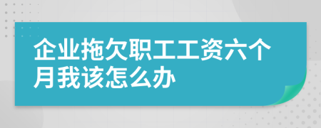 企业拖欠职工工资六个月我该怎么办