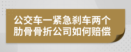 公交车一紧急刹车两个肋骨骨折公司如何赔偿