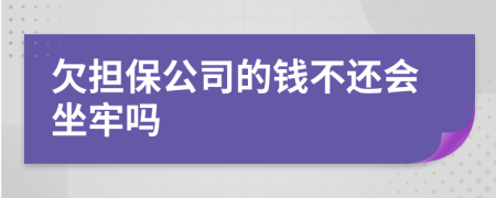 欠担保公司的钱不还会坐牢吗