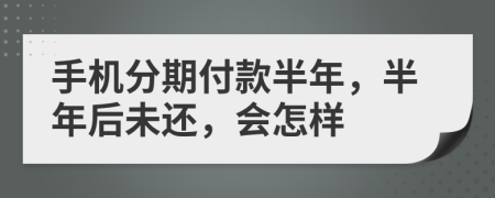 手机分期付款半年，半年后未还，会怎样