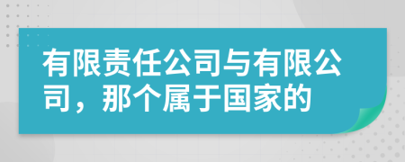 有限责任公司与有限公司，那个属于国家的