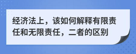 经济法上，该如何解释有限责任和无限责任，二者的区别