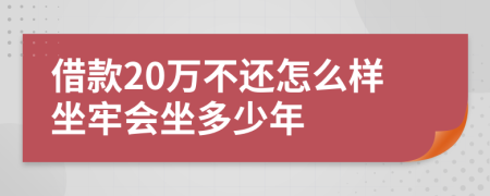 借款20万不还怎么样坐牢会坐多少年