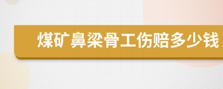 煤矿鼻梁骨工伤赔多少钱