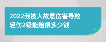 2022我被人故意伤害导致轻伤2级能赔偿多少钱