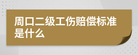 周口二级工伤赔偿标准是什么