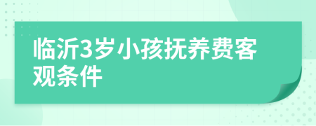 临沂3岁小孩抚养费客观条件