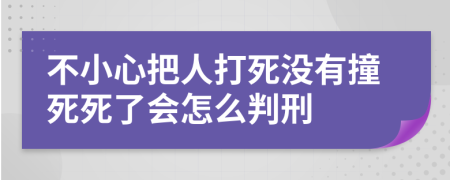 不小心把人打死没有撞死死了会怎么判刑