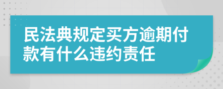 民法典规定买方逾期付款有什么违约责任