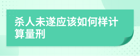 杀人未遂应该如何样计算量刑