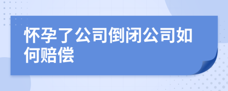 怀孕了公司倒闭公司如何赔偿
