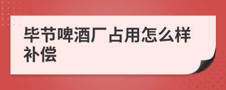 毕节啤酒厂占用怎么样补偿