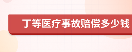 丁等医疗事故赔偿多少钱