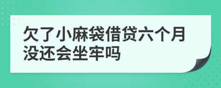 欠了小麻袋借贷六个月没还会坐牢吗