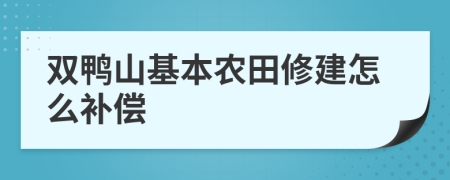 双鸭山基本农田修建怎么补偿