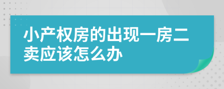 小产权房的出现一房二卖应该怎么办
