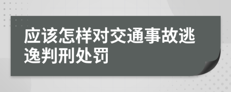 应该怎样对交通事故逃逸判刑处罚
