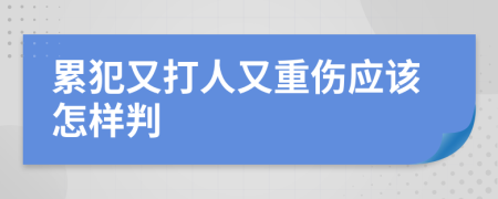 累犯又打人又重伤应该怎样判