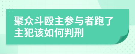 聚众斗殴主参与者跑了主犯该如何判刑