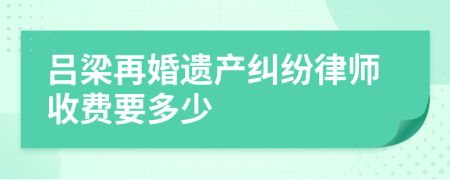 吕梁再婚遗产纠纷律师收费要多少