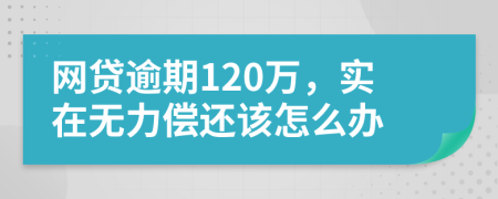 网贷逾期120万，实在无力偿还该怎么办