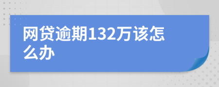 网贷逾期132万该怎么办