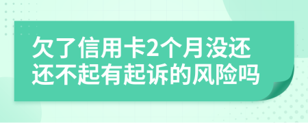 欠了信用卡2个月没还还不起有起诉的风险吗