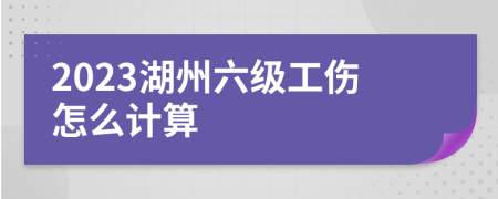 2023湖州六级工伤怎么计算