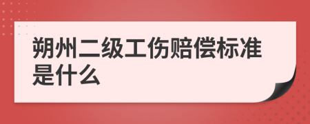 朔州二级工伤赔偿标准是什么