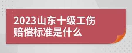 2023山东十级工伤赔偿标准是什么