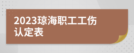 2023琼海职工工伤认定表