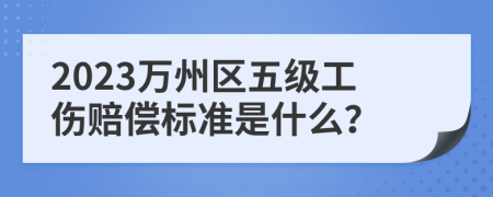 2023万州区五级工伤赔偿标准是什么？