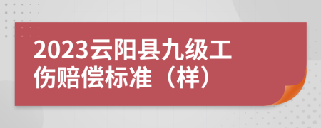 2023云阳县九级工伤赔偿标准（样）