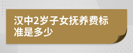 汉中2岁子女抚养费标准是多少