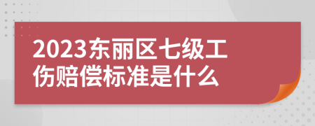 2023东丽区七级工伤赔偿标准是什么