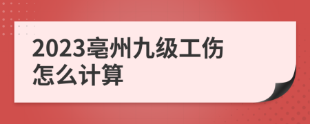 2023亳州九级工伤怎么计算