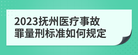 2023抚州医疗事故罪量刑标准如何规定