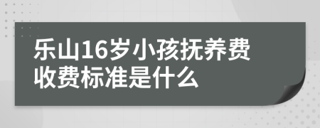 乐山16岁小孩抚养费收费标准是什么