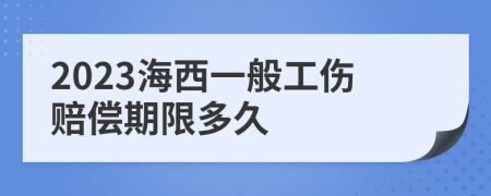 2023海西一般工伤赔偿期限多久